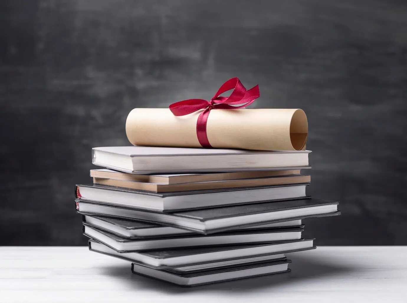 Abschlussurkunde in Nahaufnahme